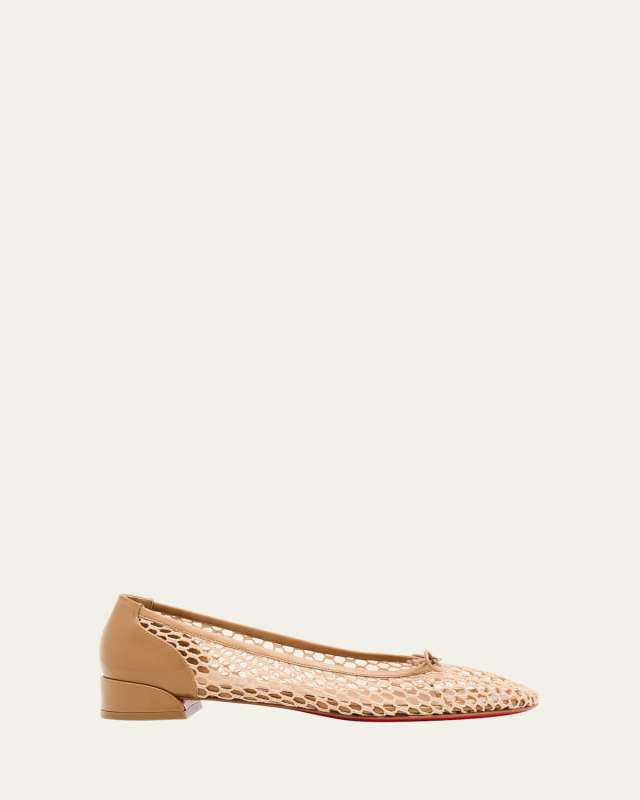 Sweet Jane Net Red Sole Ballerina Flats
